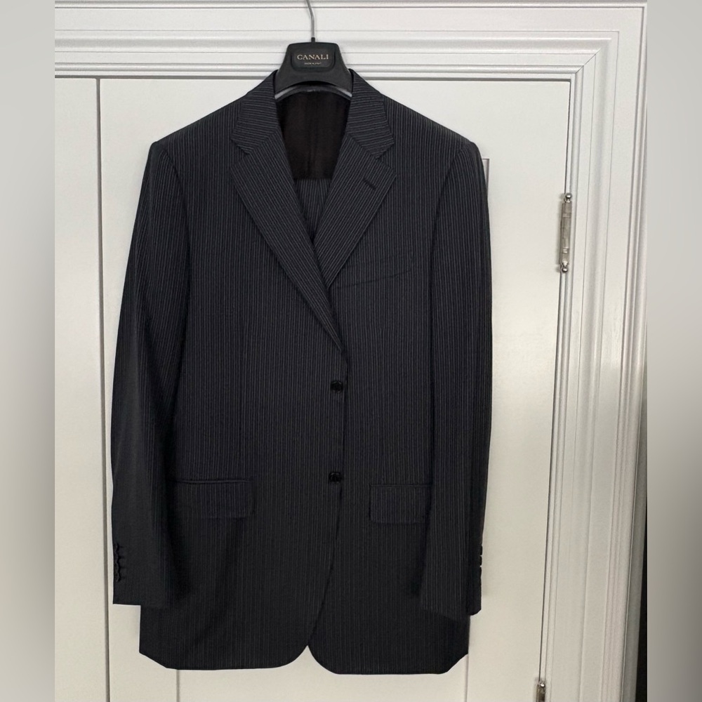 Canali Blue Pinstripe Suit Made in Italy 🇮🇹